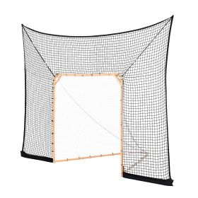 Hockey and Lacrosse Goal Backstop, 12x9 ft Lacrosse Net with Extended Coverage, Quick Easy Setup Complete Accessories Training Net