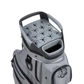 Golf Cart Bag, 15 Way Top Divider Organizer, Golf Club Bag with Full-length Divider, Rain Hood, Storage Pockets, Shoulder Strap