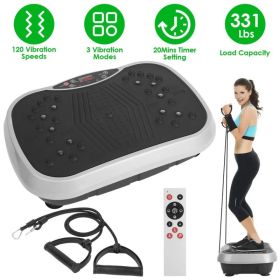 Home Use Vibration Exercise Platform for Lymphatic Drainage & Muscle Pain Relief, High Efficient Fat Burning Vibration Machine for Beginner & Adv (Option: grey)