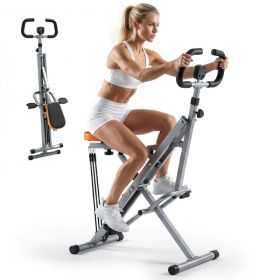 Home squat machine, a 330-pound weight-bearing lower body exercise equipment with adjustable resistance, foldable fitness machine (Option: Silver)