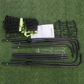 Professional Galvanized Steel Pipe Rebound Soccer/Baseball Goal Black (Option: as pictures)