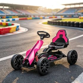 Pink 12V Electric Go Kart for Kids with Adjustable Speed Ideal for Children's Fun (Option: Default Title)