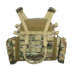 Adjustable Weighted Training Vest with Weight Pockets, Modular Workout Vest with Detachable Pouches and Breathable Padding for Fitness (Color: Camo)