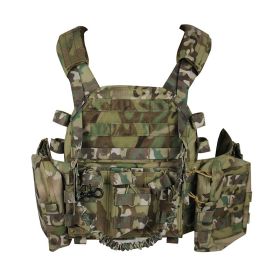 Adjustable Weighted Training Vest with Weight Pockets, Modular Workout Vest with Detachable Pouches and Breathable Padding for Fitness (Color: Woodland)