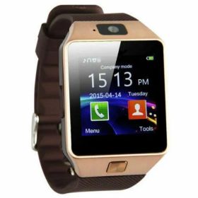 Bluetooth Smart Watch w/Camera Waterproof Phone Mate For Android Samsung iPhone (Option: Gold)